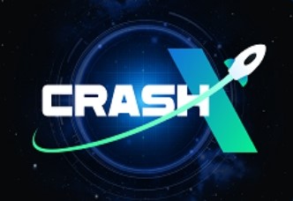 An intense and dramatic image of the 'Crash X' game, showcasing the excitement of unpredictability and extreme volatility.