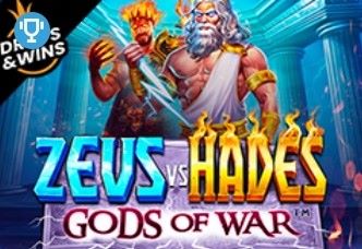 An epic and divine image of the 'Zevs vs Hades' game, depicting the legendary battle between the powerful gods of Greek mythology.