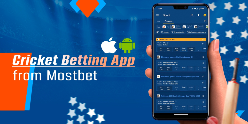 Betting on Cricket Mostbet App